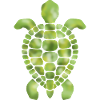 Green turtle mosaic pattern