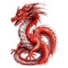 Red dragon, mistic animal