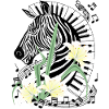 Pianoforte Zebra Piano Lilies Musica Tastiera Pianoforte a coda