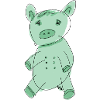 Schweinchen Grün
