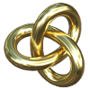 Torusknoten Gold 3D