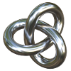 Torusknoten Silber 3D