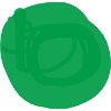 T-shirt blanc avec cercle vert
