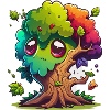 tree cartoon art