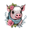 Cochon avec Bandana