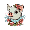 Pig with bandana