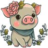 Pig with bandana