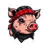 Cochon avec Bandana