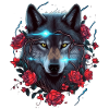 Wolf and Roses Lightning