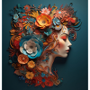 Frau mit Blumen