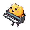 Piano in comic style