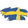 swedish flag brushstrokes