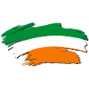 irish flag brushstrokes Ireland