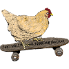 Poulet de skateboard