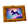 Flying Synthwave Space Puppy