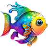 Fish Rainbow Drawing