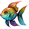 Fish Rainbow Drawing