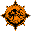 Compass Mountains Travel Symbol