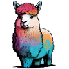 Alpaga Lama Arc-en-ciel