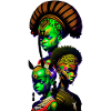 painted african faces