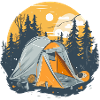 Camping in the forest