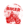 Red Biker Motorrad-Splash-Effekt
