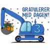 Gravemaskin Gratulerer med dagen 3