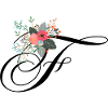 Buchstabe f Blumen