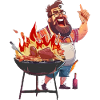 Funny grill master