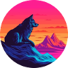 80's Wolf round