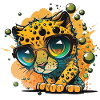 Leopard Googly Eyes Nerd Glasses