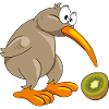 Lustiger Kiwi-Vogel