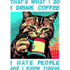 Café avec un chat