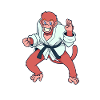 Comic monkey makes karate