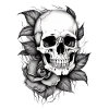 Skull & Rose tattoo design