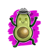 Avocado Ska SKAvocado tanzend Hut