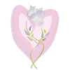 Gentle White Tulip Heart Illustration