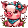 Piglet with bandana