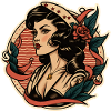 Traditional Tattoo Sailor Woman