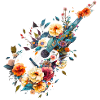 Guitare avec des fleurs