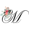 Letter m flowery