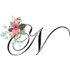 Letter n flowered