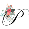 Letter p flowered