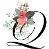 Letter q flowered