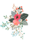 Letter r flowery