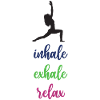 Yoga. Inhale. Exhale. Relax