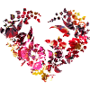 Hungarian Flowers,Heart,Ornaments,Flower Heart