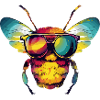 Zoe the bespectacled bee