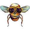 Mizi l'abeille à lunettes