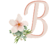 Lettre B avec fleur